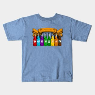 Zombie Perks Top Shelf Perkaholic on Teal Kids T-Shirt